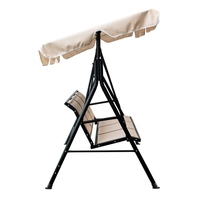 garden 3 seater swing chair with canopy