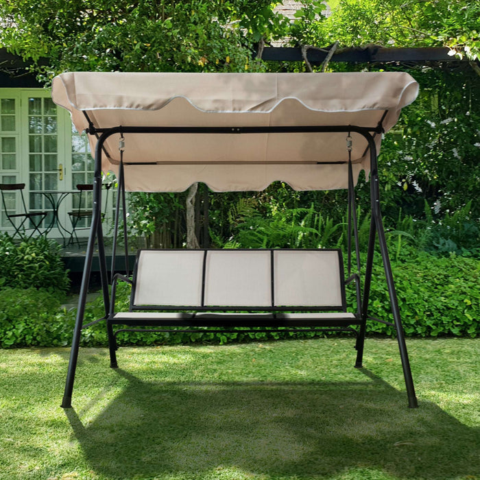 3 seater garden swing chair with comfortable seat