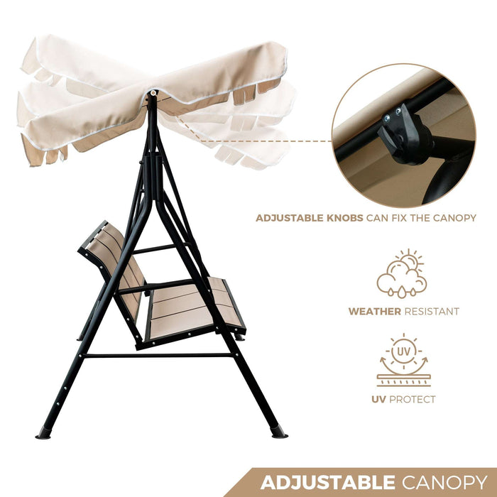 Upland 3 seater garden swing chair