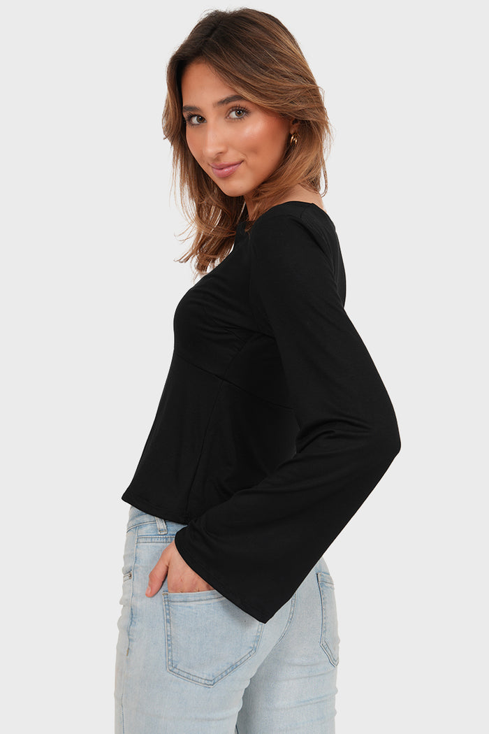 "Valerie" top black
