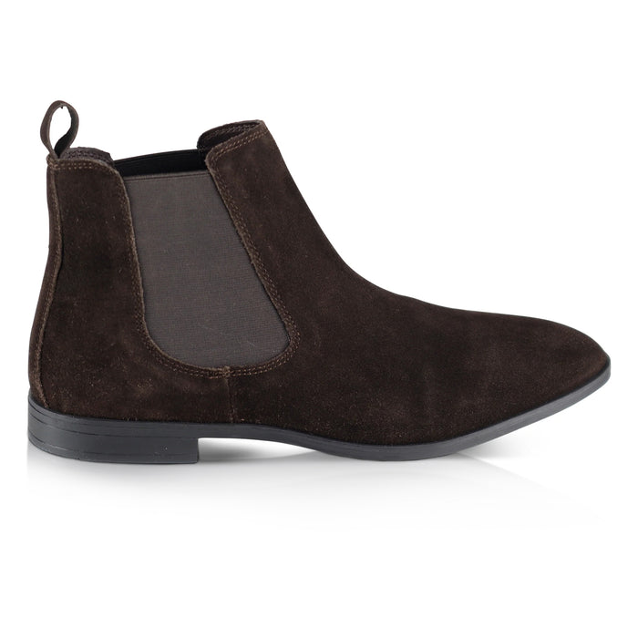 Vauxhall Suede Leather Chelsea Boots - Brown