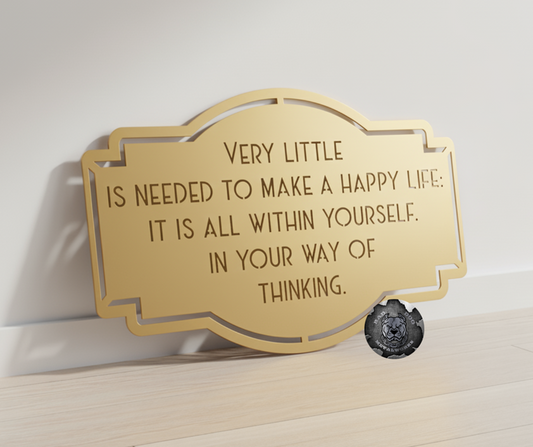 Very Little is Needed to Make a Happy Life