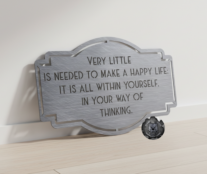 Very Little is Needed to Make a Happy Life