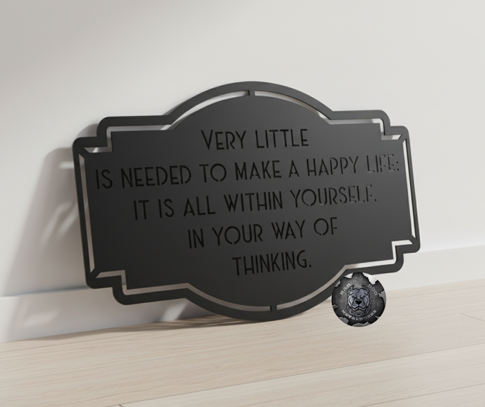 Very Little is Needed to Make a Happy Life