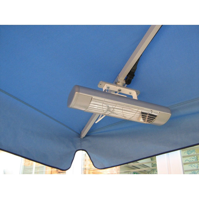 Victory HLWA Series 19" Silver with Gold Lamp Parasol Mounted