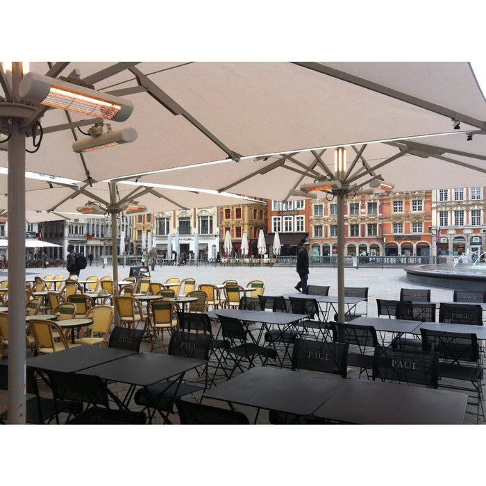 Victory HLWA Series 19" White with Frosted Lamp Mounted on Parasol Arm, Optional Accessory