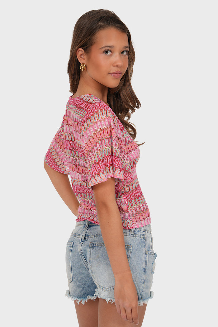 "Vida" top pink