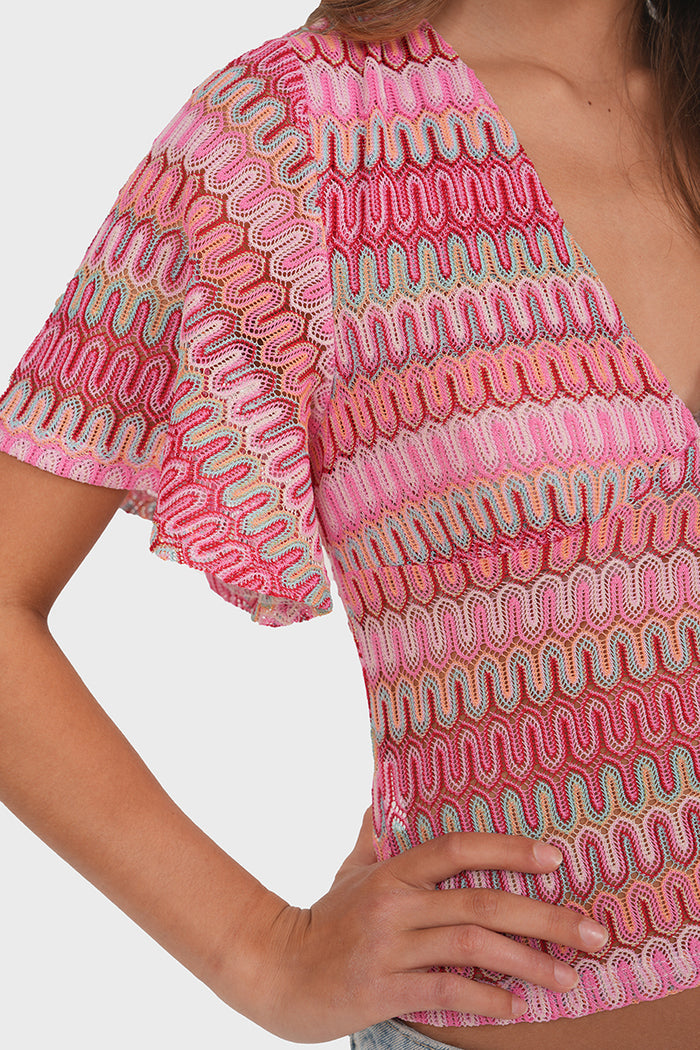"Vida" top pink