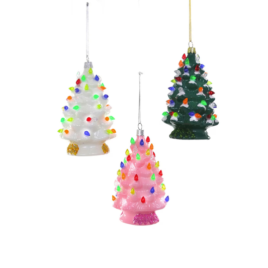 Vintage Christmas Tree Ornament, Set of 3 Assorted