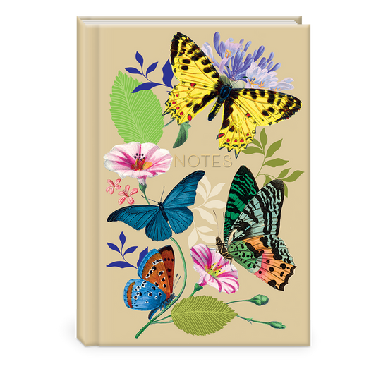 Vintage Floral Butterflies Hardcover Journal