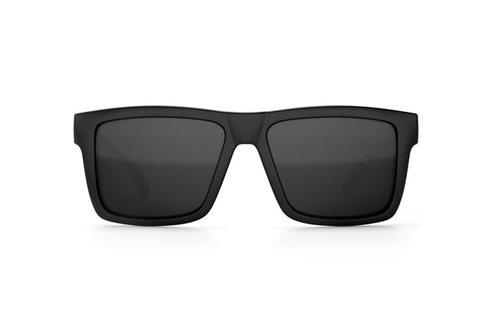 Front view of the Heat Wave Vise Z87 black polarized safety sunglasses