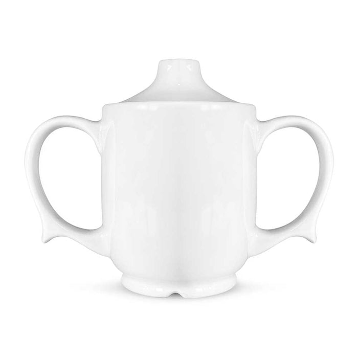 Lifestyle image of Wade Dignity Two Handled Drinking Cup being used in a real-life setting.