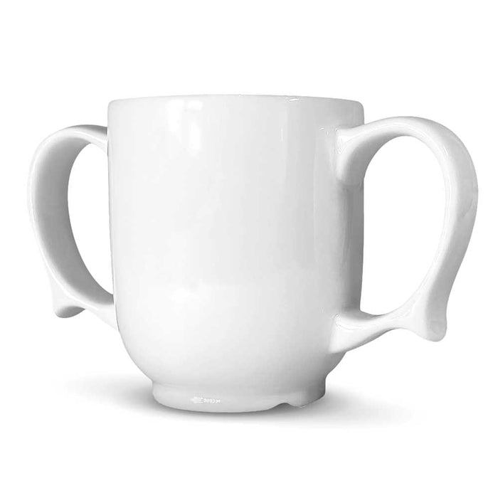 Lifestyle image of Wade Dignity Two Handled Mug being used in a real-life setting.