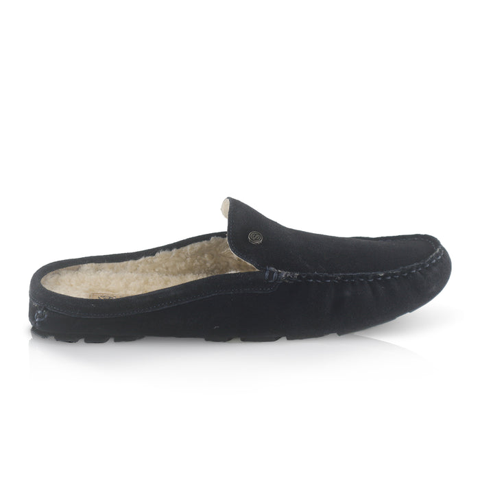 Walbrook Suede Leather Slippers - Navy