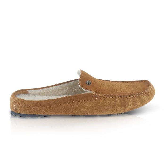 Walbrook Suede Leather Slippers - Tan