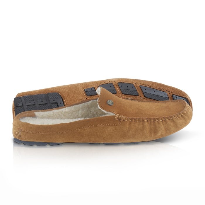 Walbrook Suede Leather Slippers - Tan