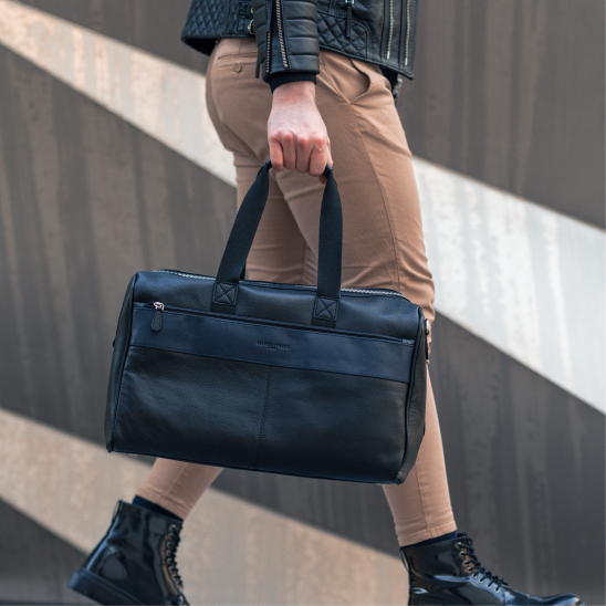 Walter Leather Holdalls - Black