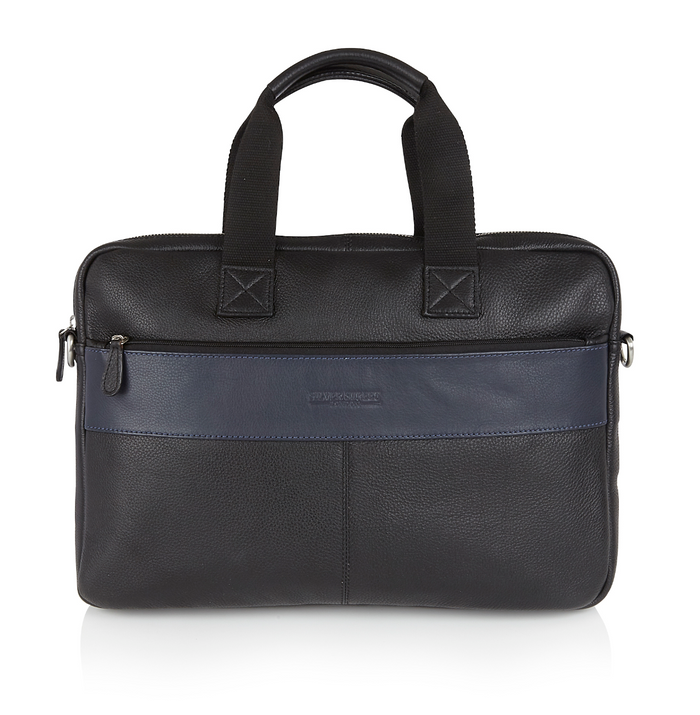 Walter Leather Laptop Bags - Black