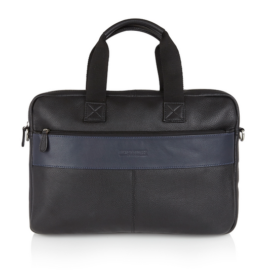 Walter Leather Laptop Bags - Black