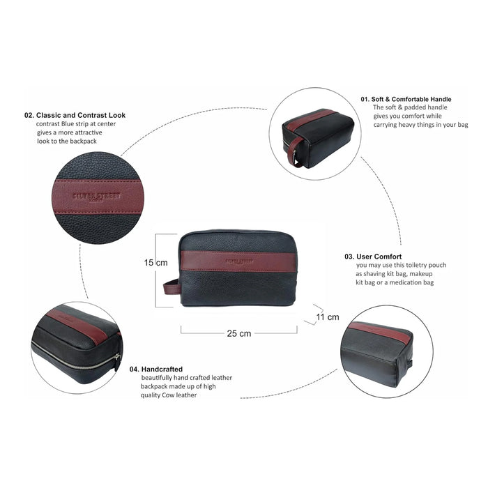 Walter Leather Washbags  - Oxblood