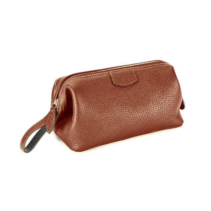 Wash bag from Vegetable Dyed Calfskin Gentleman's Havana