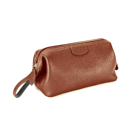 Wash bag from Vegetable Dyed Calfskin Gentleman's Havana