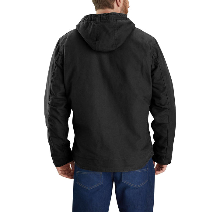 Carhartt washed duck sherpa-lined Sierra jacket in black, additional product image