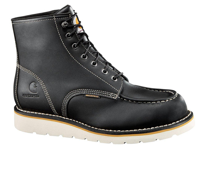 Carhartt Wedge 6-inch waterproof soft toe work boot in brown full grain leather
