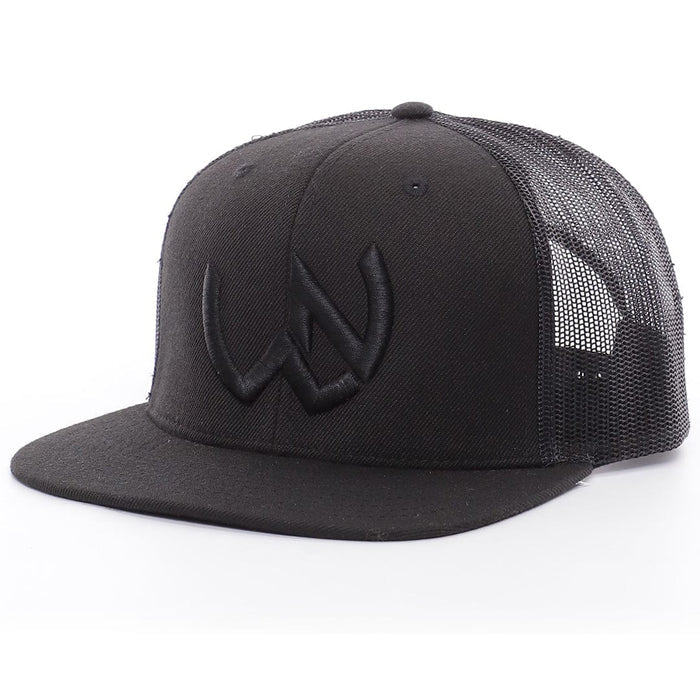 Welder Nation 3D meshback trucker hat in black, front view