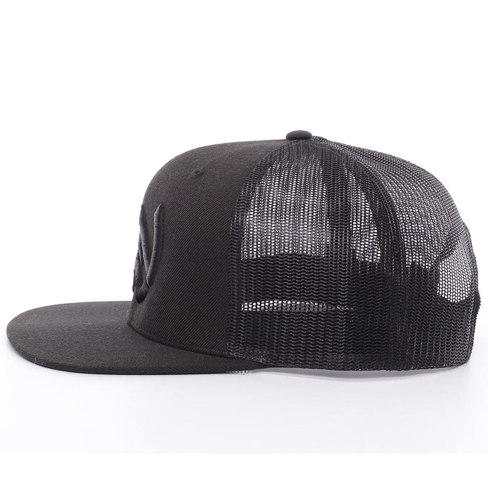 Welder Nation 3D meshback trucker hat in black, side view