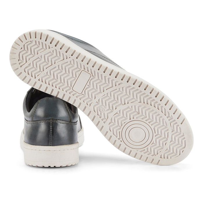 Westcote Leather Smart Casual Trainers - Grey