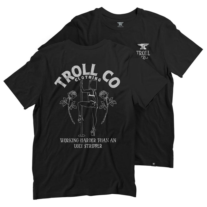 Troll Co. WHUS Butterface graphic tee in black