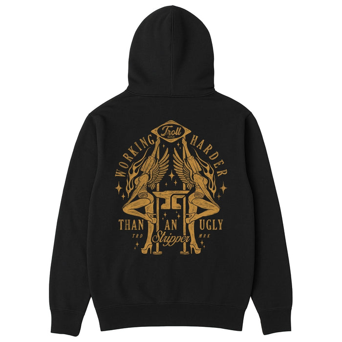 Troll Co. WHUS Twins hooded sweatshirt in black, alternate product view