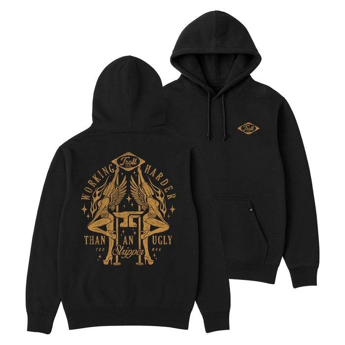 Troll Co. WHUS Twins hooded sweatshirt in black