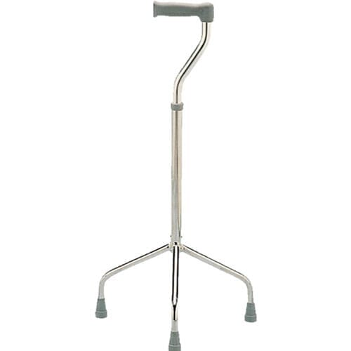 Close-up of the handle on Wide Base Tripod Walking Stick walking stick, highlighting the ergonomic grip.