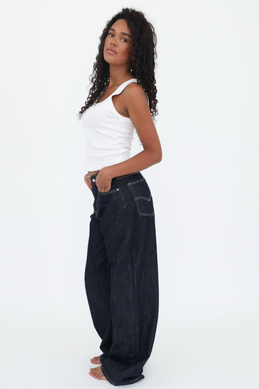 "Wide leg" jeans dark blue tall