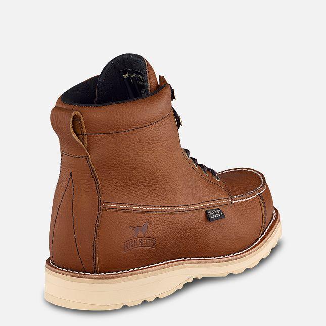 Irish Setter Wingshooter 7-inch waterproof moc toe boot in leather, alternate view