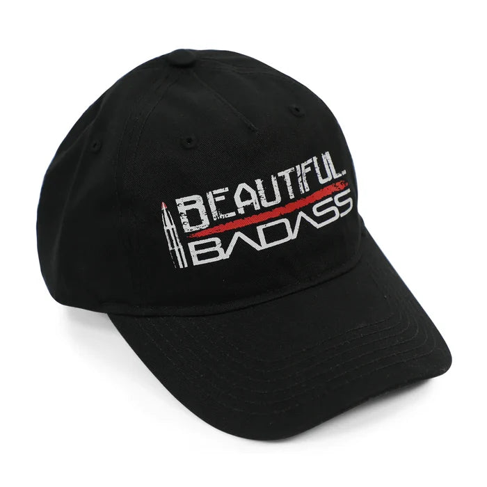 Grunt Style women's Beautiful Badass hat in black, front right view