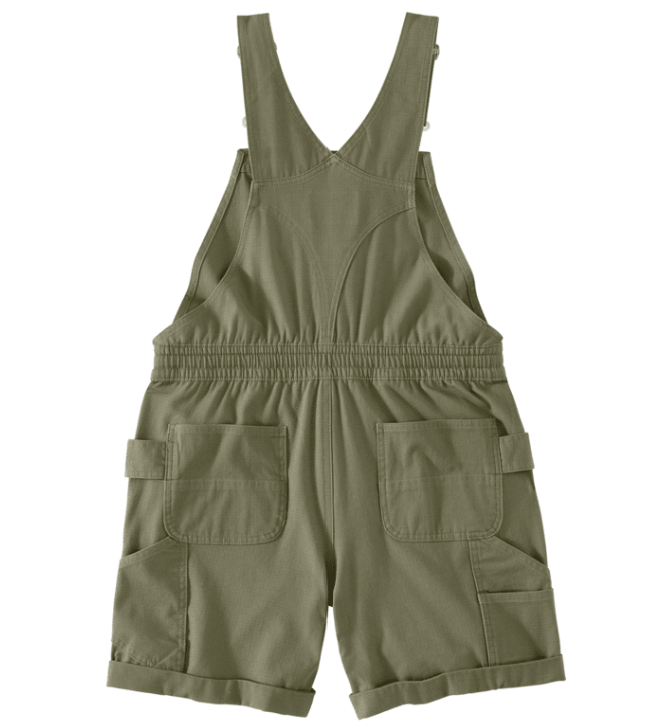 Carhartt women's Force ripstop shortall in dusty olive, alternate product view