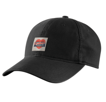 Carhartt women's heart patch canvas ball cap in black