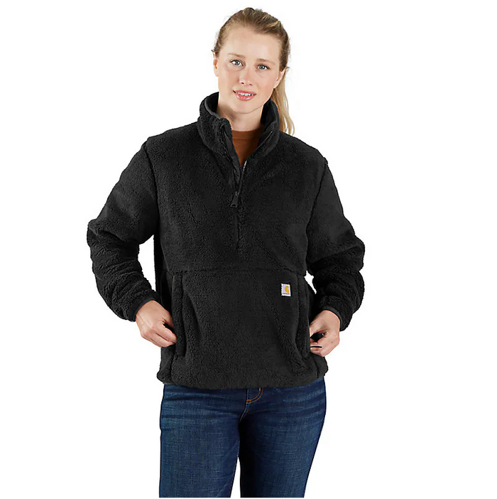Carhartt women's loose fit fleece pullover in black