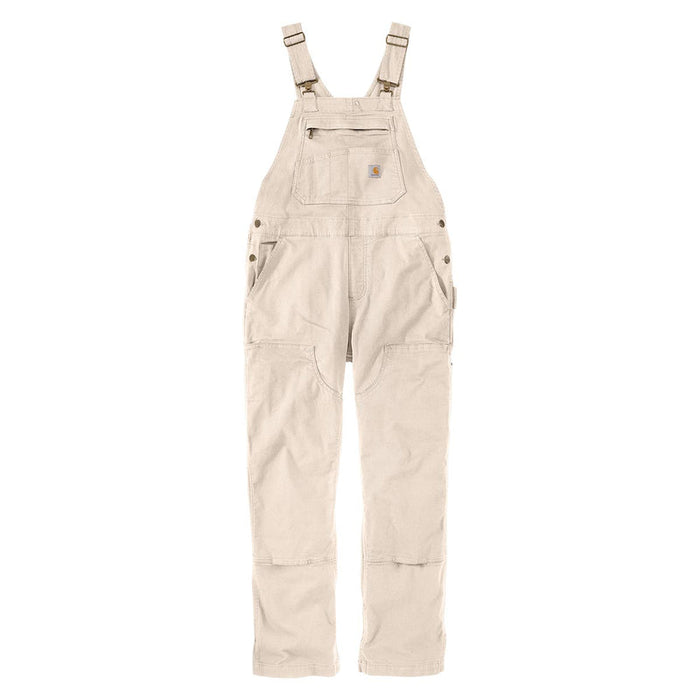 Carhartt women's Rugged Flex loose fit canvas bib overall in natural