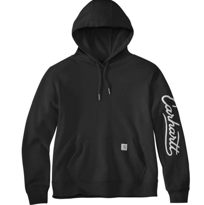 Carhartt women's Sawyer script logo sweatshirt in black