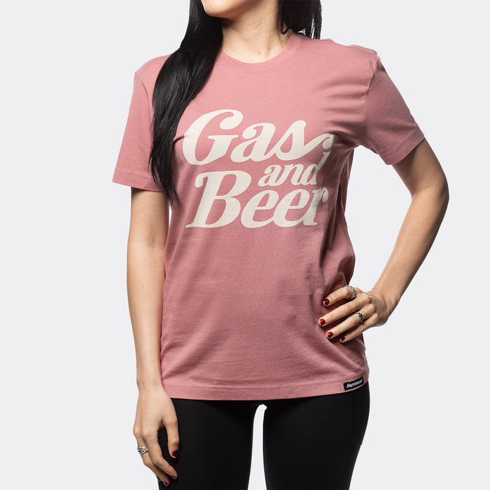 Fasthouse women's Tavern tee in mauve shown on a model