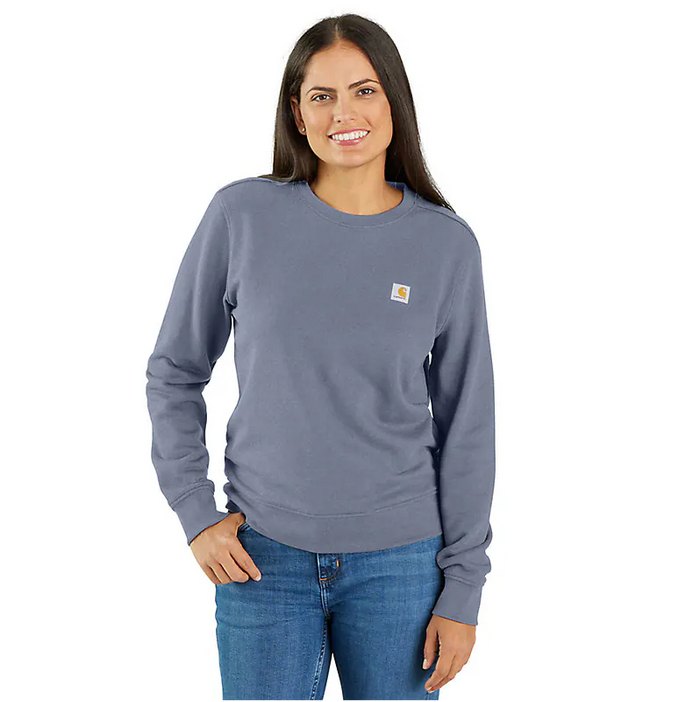 Carhartt women's TENCEL fiber series relaxed fit French terry sweatshirt in wisteria
