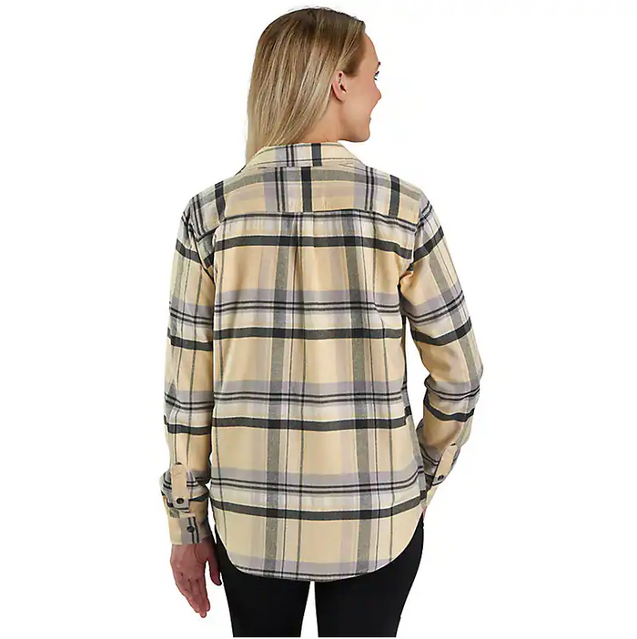 Carhartt women's Tencel flannel shirt in oat milk, additional product image
