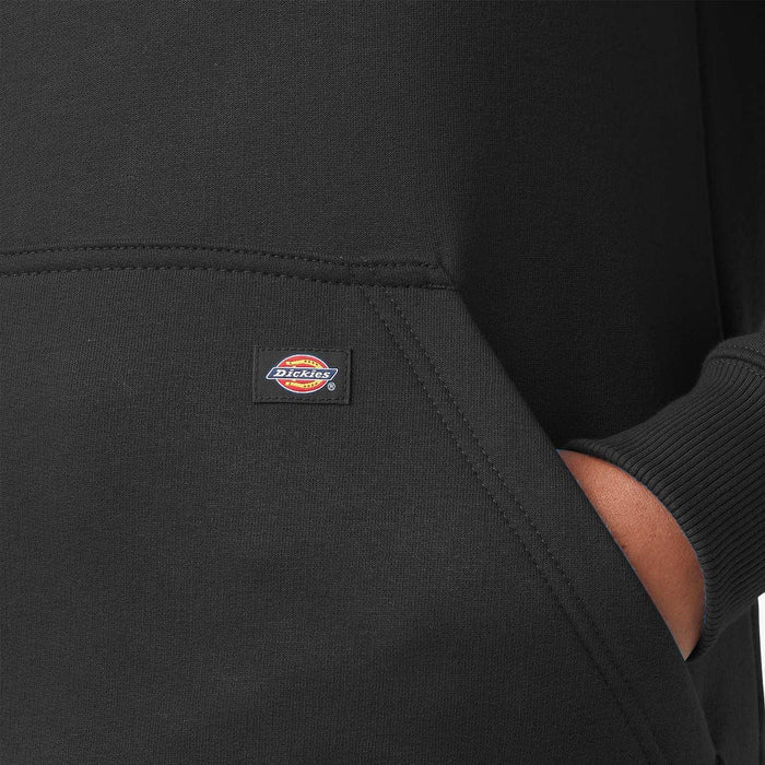 Dickies women's black water repellent logo hoodie, final product view