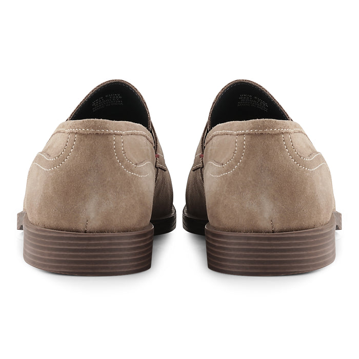Woodley Suede Leather Penny Loafers - Taupe