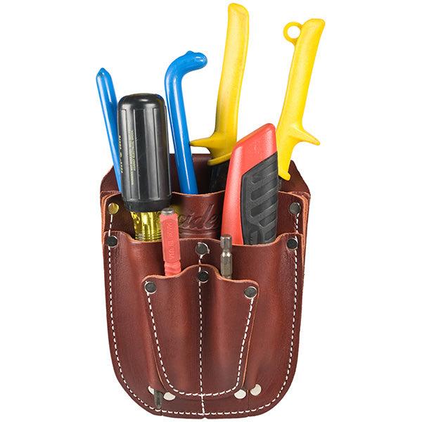 Occidental Leather Work Forged belt caddy loaded with hand tools