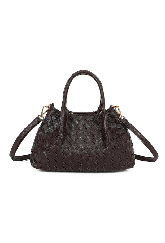 "Woven" bag brown